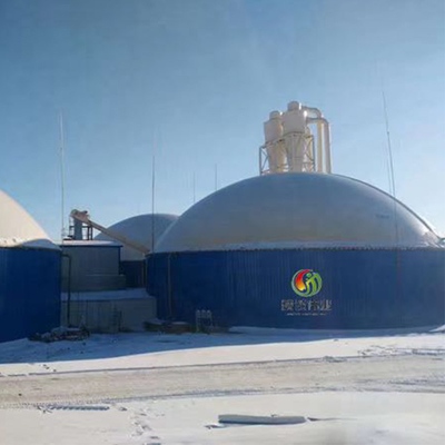Support de biogaz à double membrane de contrôle automatique avec réaction anaérobie